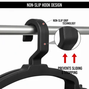 Diagram showing an organized police belt with accessories hanging on a duty belt hanger.