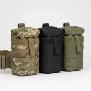 Illustration 6: A display of various camouflage patterns available for the tactical roll up dump pouch collection.