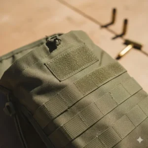 Detail shot of the heavy-duty 500D nylon material used in a high-quality mag dump pouch.