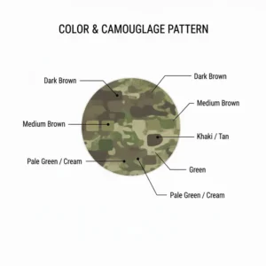 Detailed view of the genuine multicam camouflage pattern used on a tactical dump pouch for environment blending.