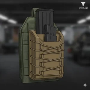 High-speed taco style versatile pouch, one of the best molle mag pouches for multi-caliber use.
