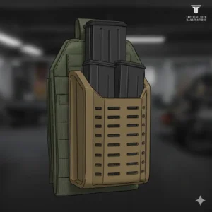 Low-profile triple shingle configuration showcasing the best molle mag pouches for chest rigs.