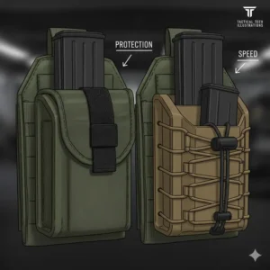 Comparison between flap and open-top designs to find the best molle mag pouches for your needs.